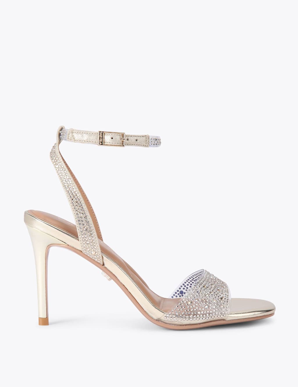Carvela Women's Sparkle Embellished Stiletto Heel Sandals - 7 - Gold - Available at M&S