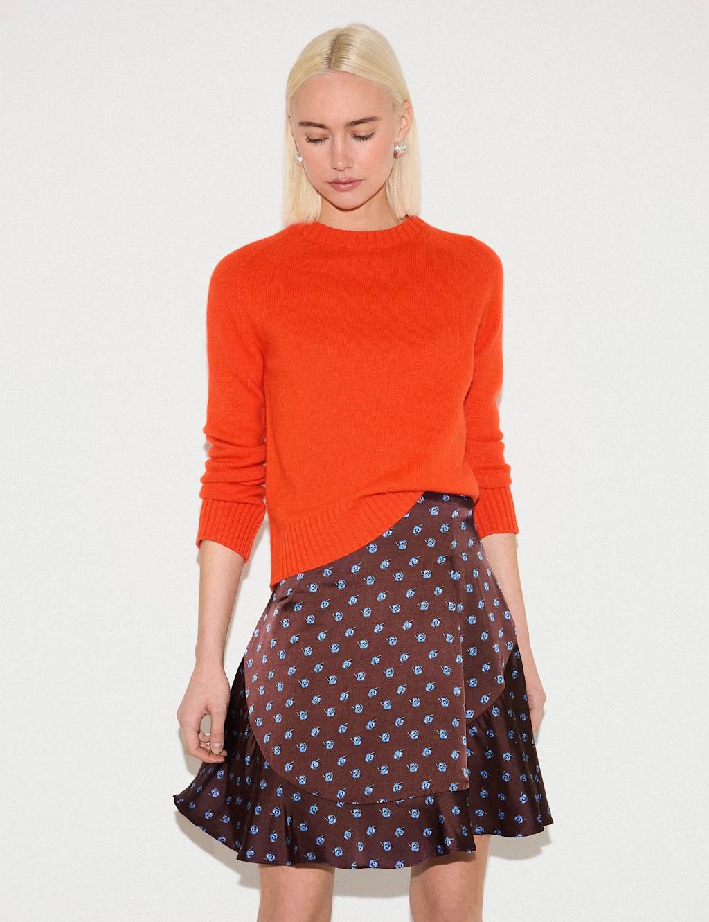 Jigsaw Women's Floral Mini Tiered Skirt - 10 - Burgundy Mix - Available at M&S