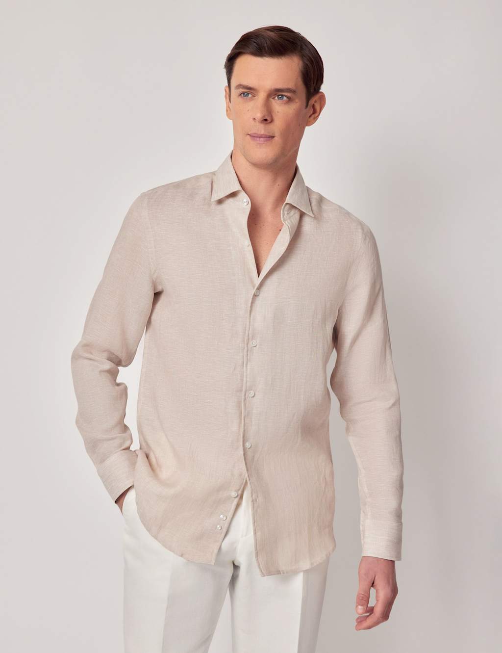 Regular Fit Pure Linen Shirt