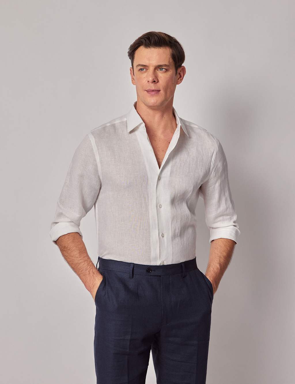 Regular Fit Pure Linen Shirt