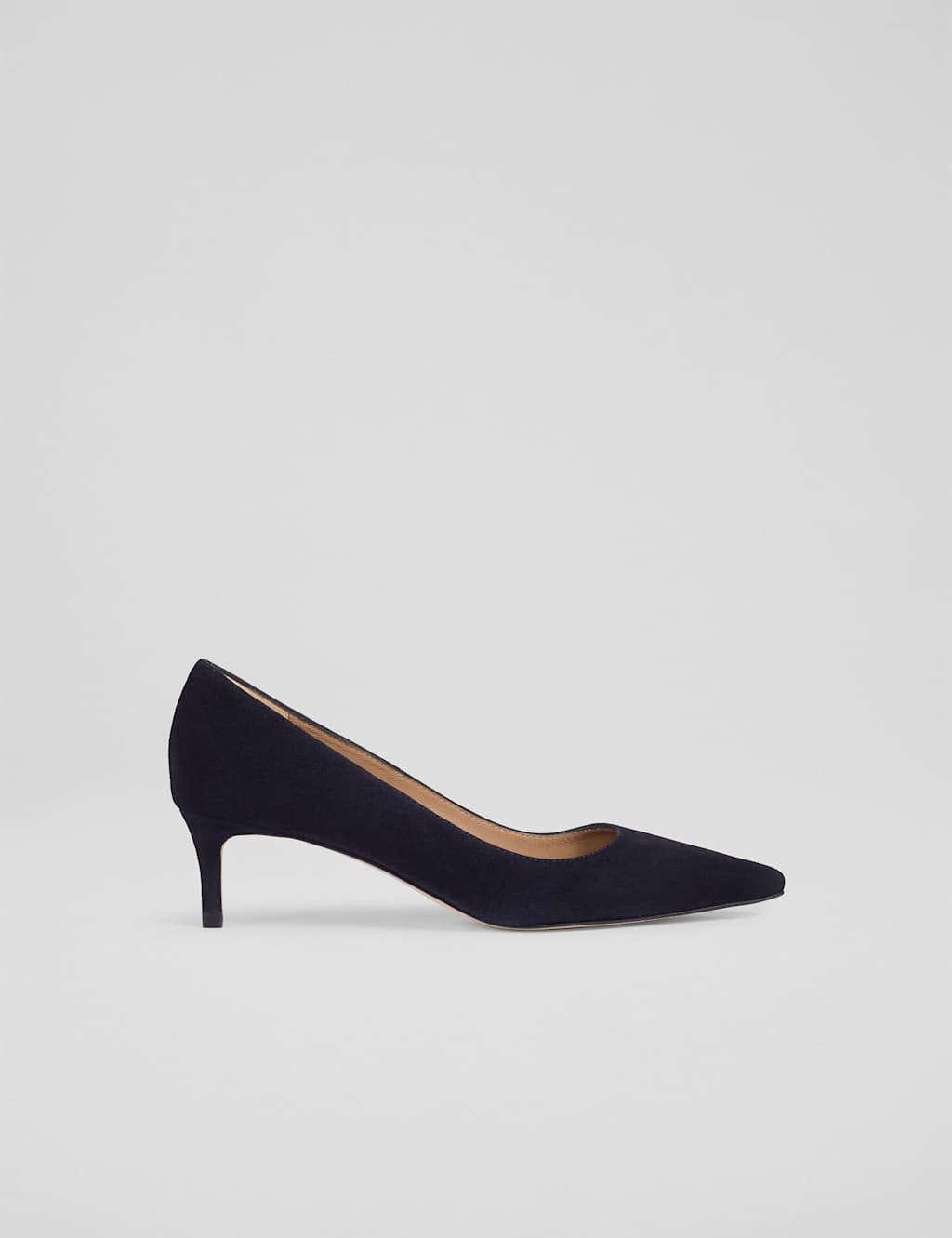 Lk Bennett Women's Suede Low Stiletto Heel Pointed Court Shoes - 5 - Black Mix, Black Mix