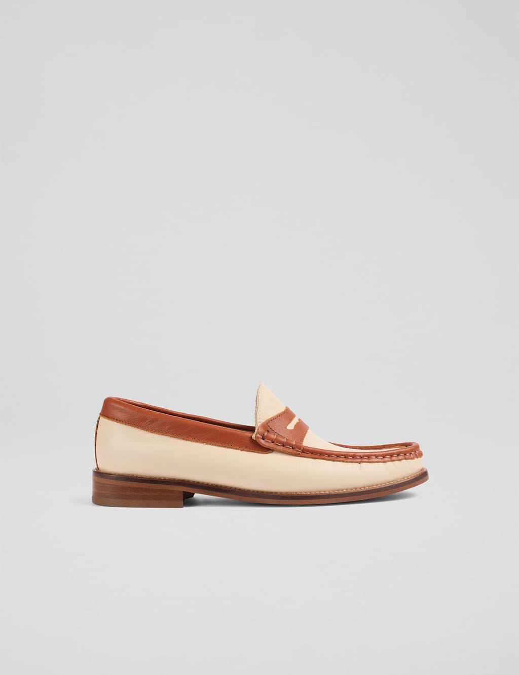 LK BENNETT Leather Penny Loafers Brown