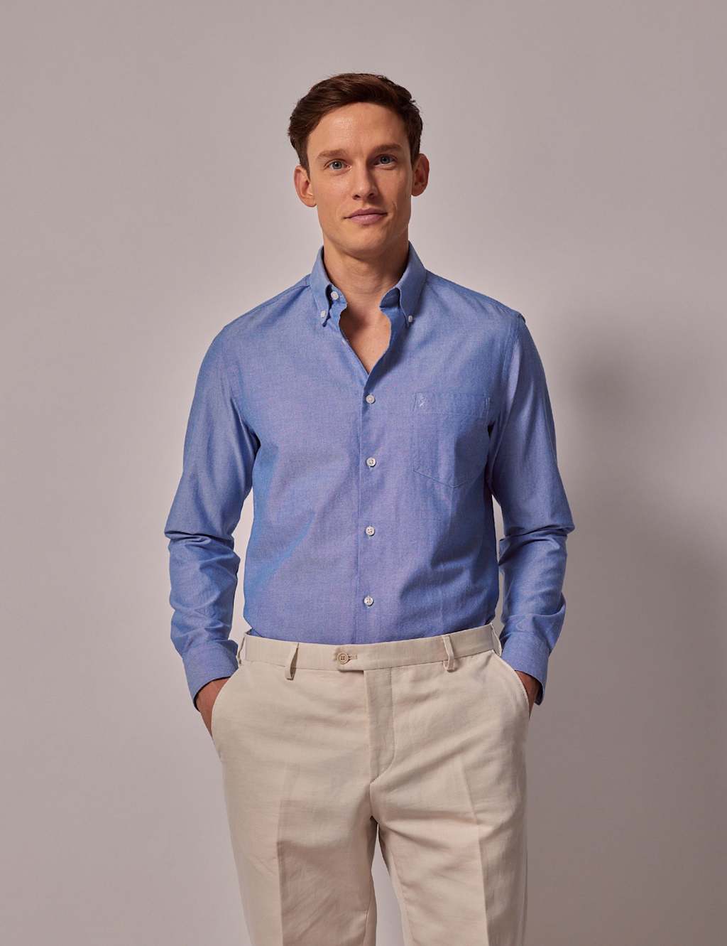Regular Fit Pure Linen Oxford Shirt