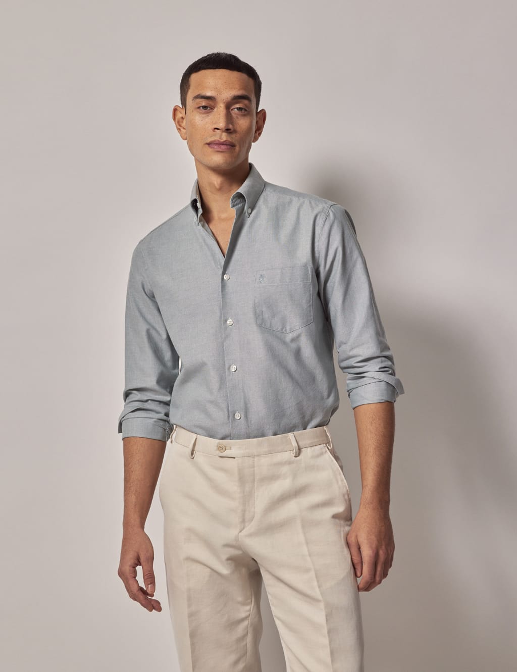 Regular Fit Pure Linen Oxford Shirt