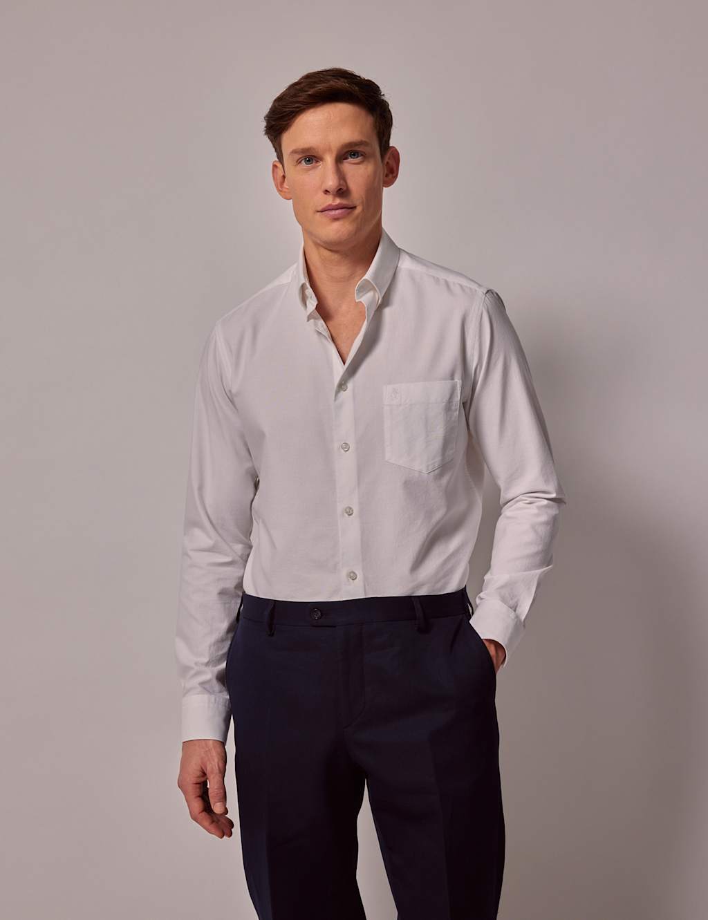 Regular Fit Pure Linen Oxford Shirt