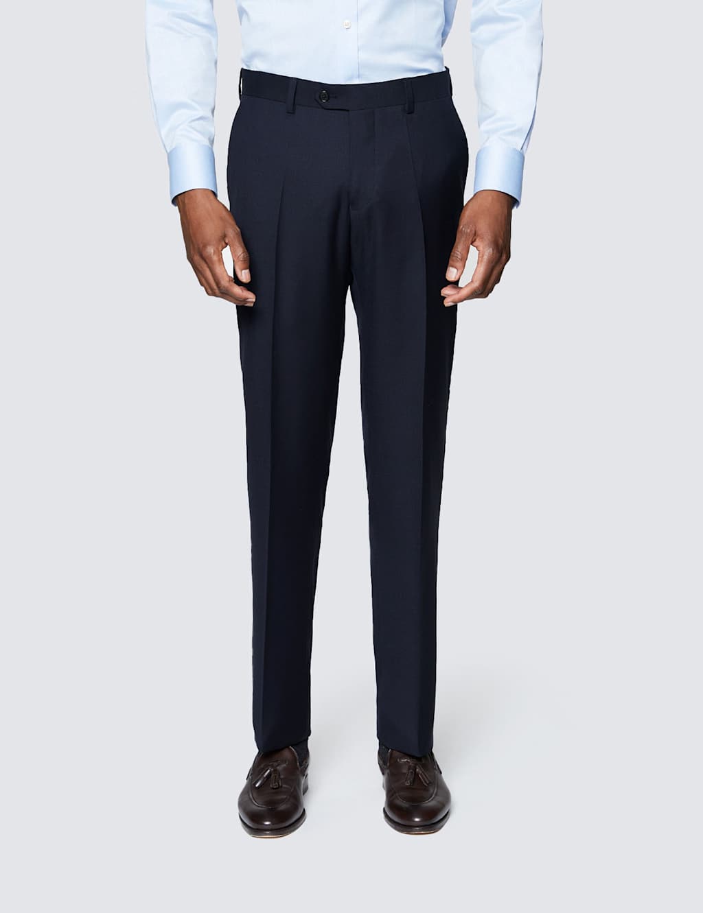 Slim Fit Pure Wool Twill Suit Trousers