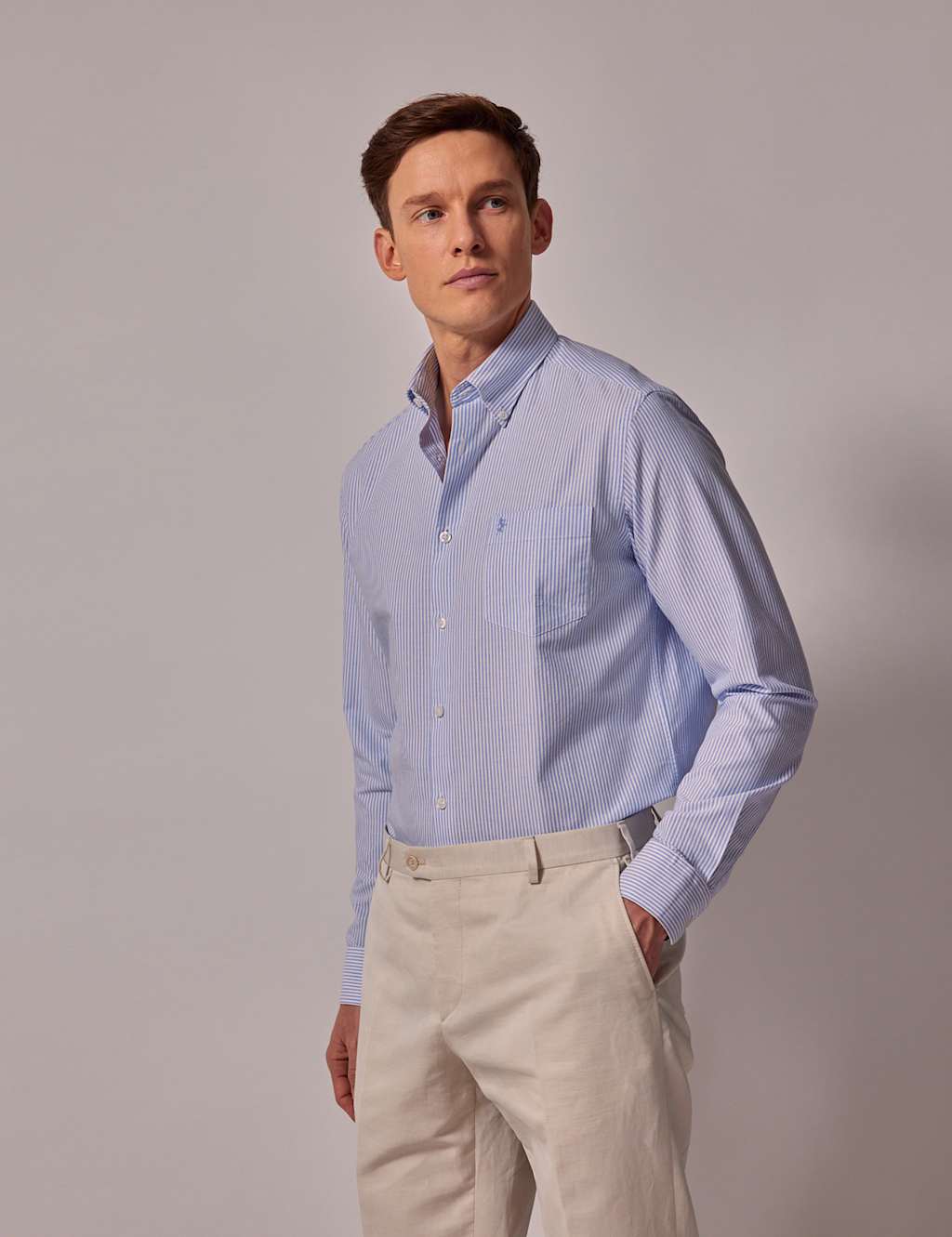 Regular Fit Pure Linen Striped Shirt