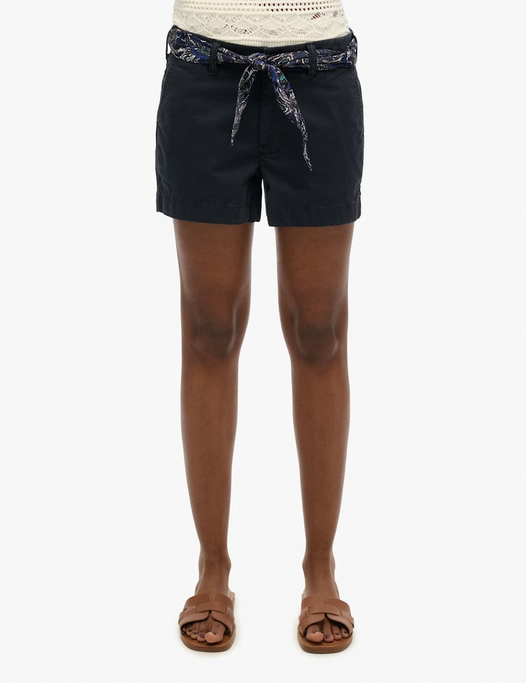 Cotton Rich Belted Chino Shorts
