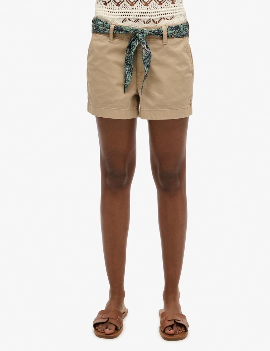 Cotton Rich Belted Chino Shorts