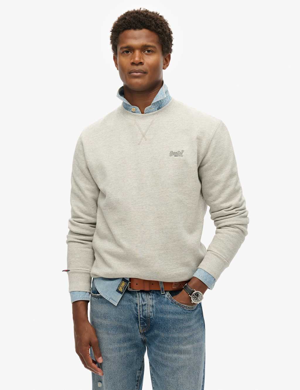 Cotton Rich Henley Sweatshirt