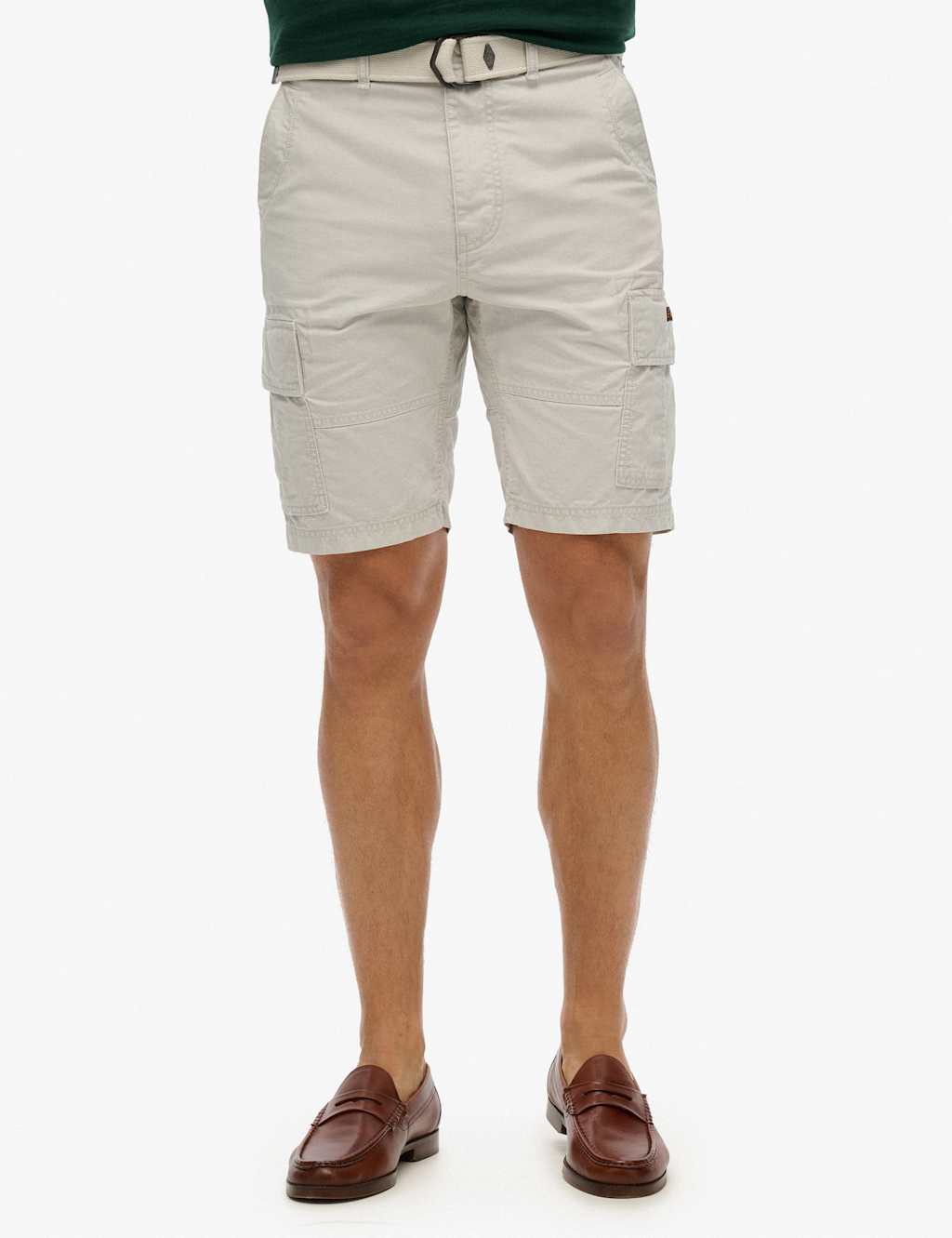 Superdry & Co Pure Cotton Cargo Shorts Cream