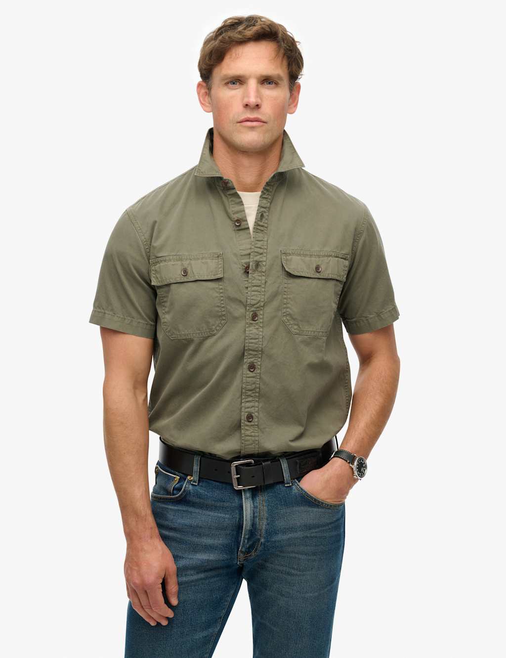 Relaxed Fit Pure Cotton Overshirt