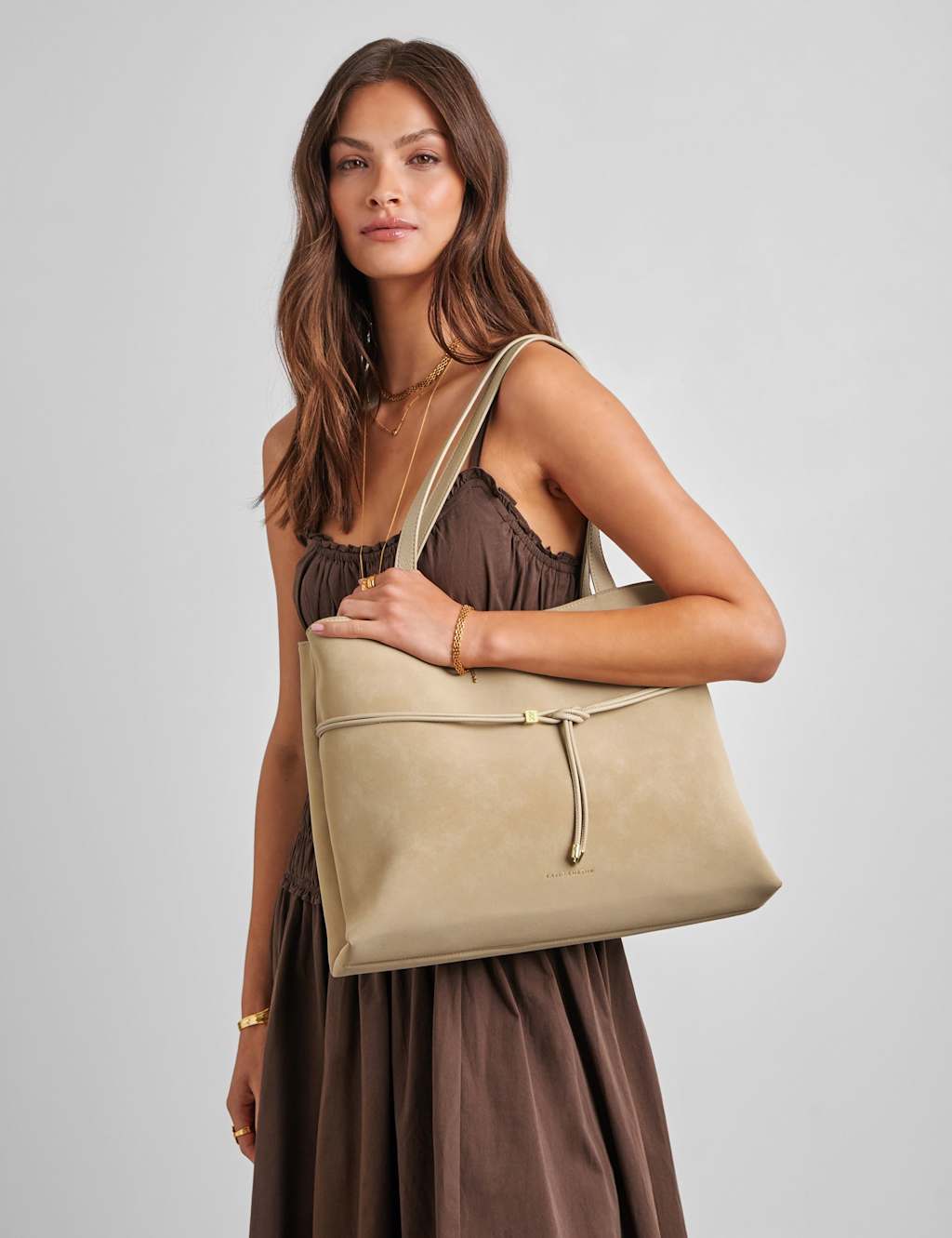 Katie Loxton Women's Suedette Tote Bag - Sand - Available at M&S
