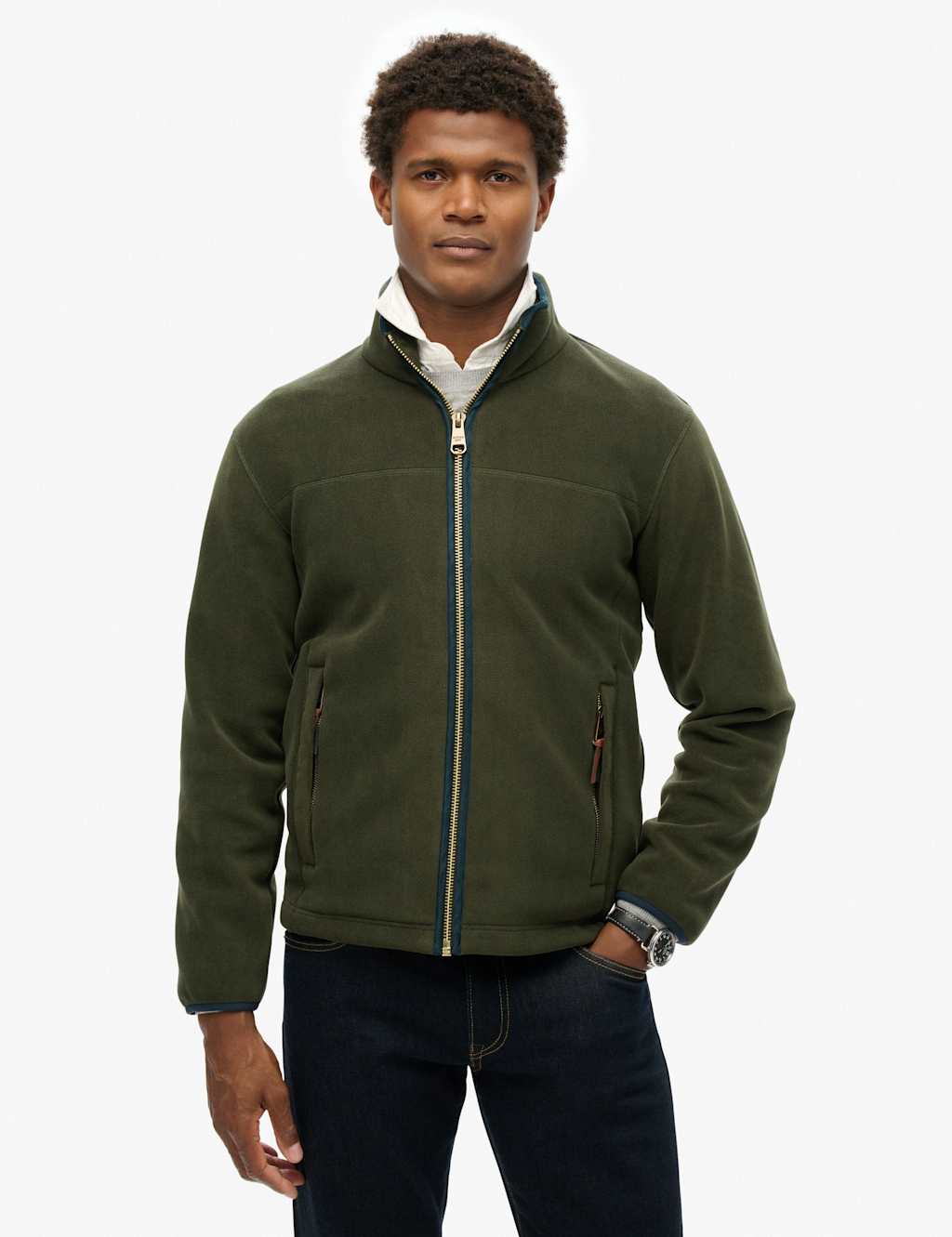 Superdry & Co Fleece Jacket Green