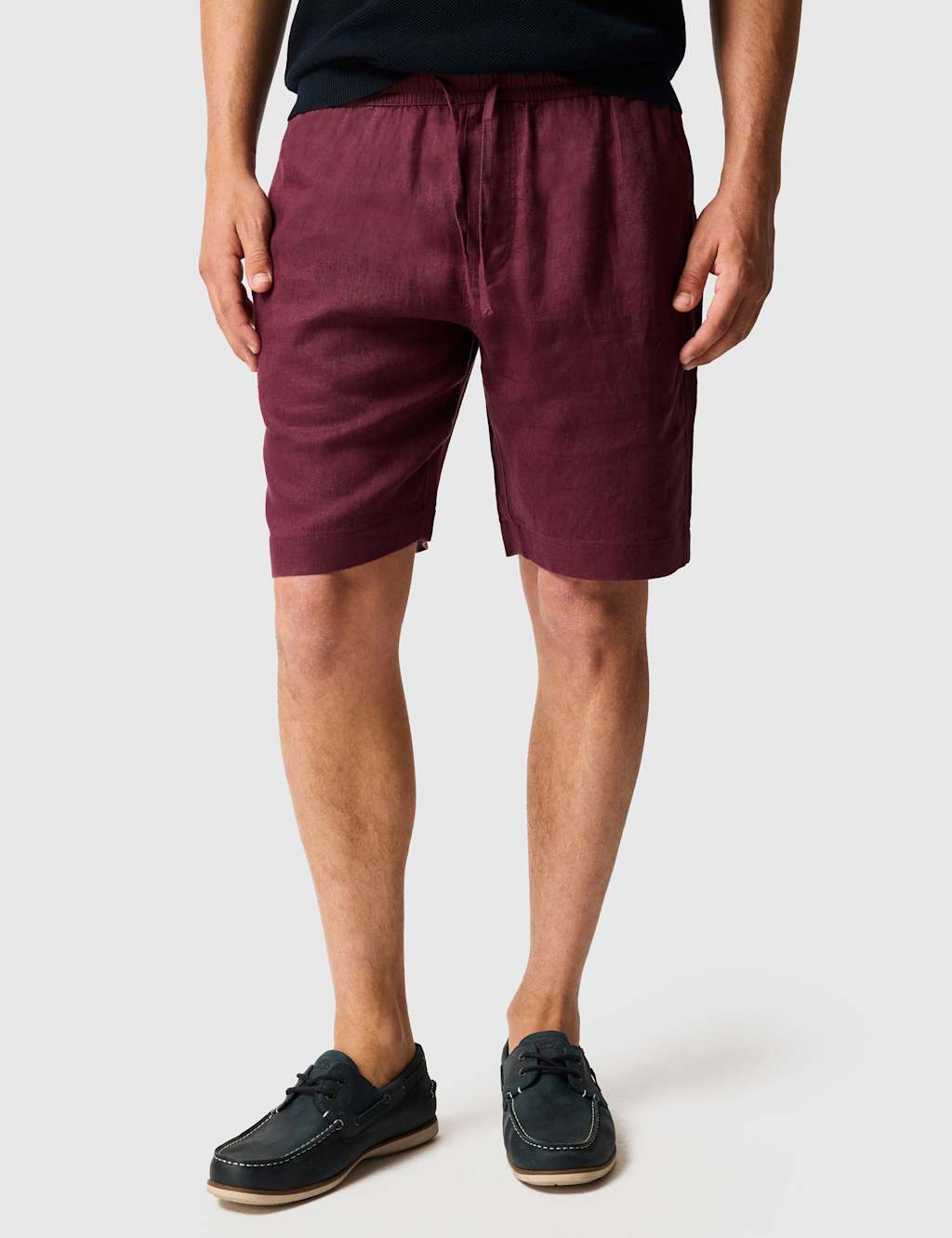Rodd & Gunn Men's Pure Linen Lightweight Shorts - 2XL - Dark Red - Available at M&S