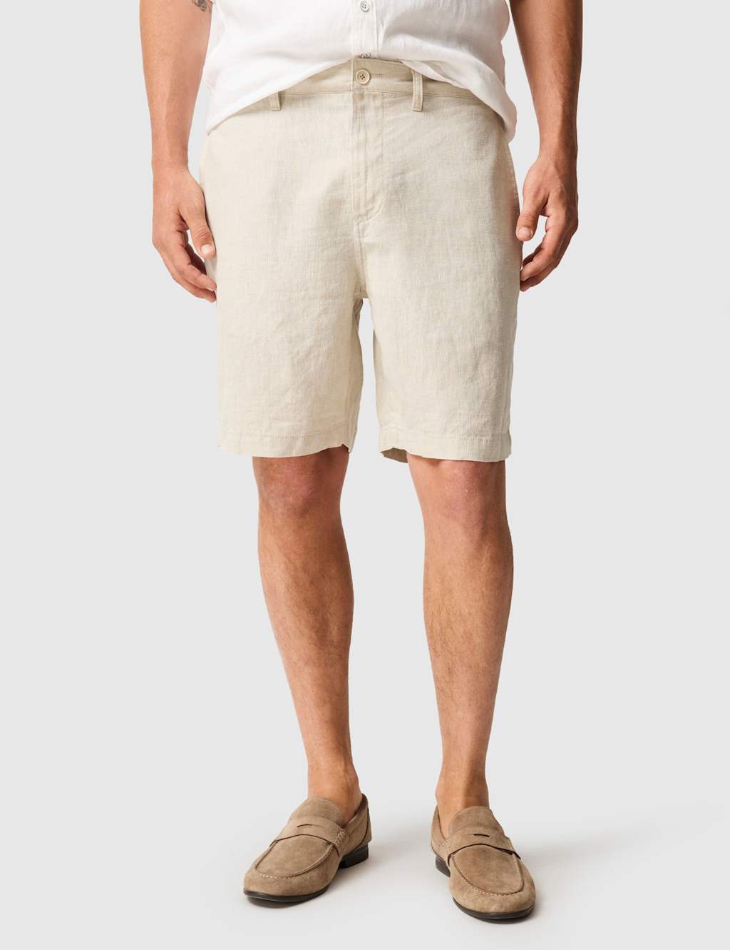 Rodd & Gunn Men's Pure Linen Shorts - 38 - Oatmeal - Available at M&S