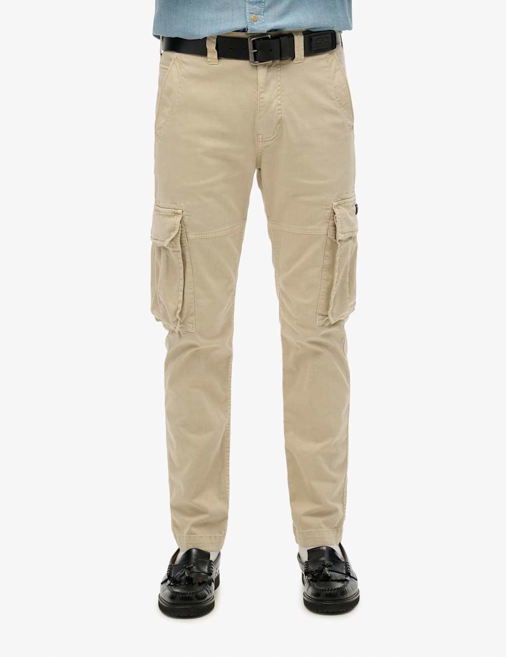 Superdry & Co Regular Fit Stretch Cargo Trousers Beige
