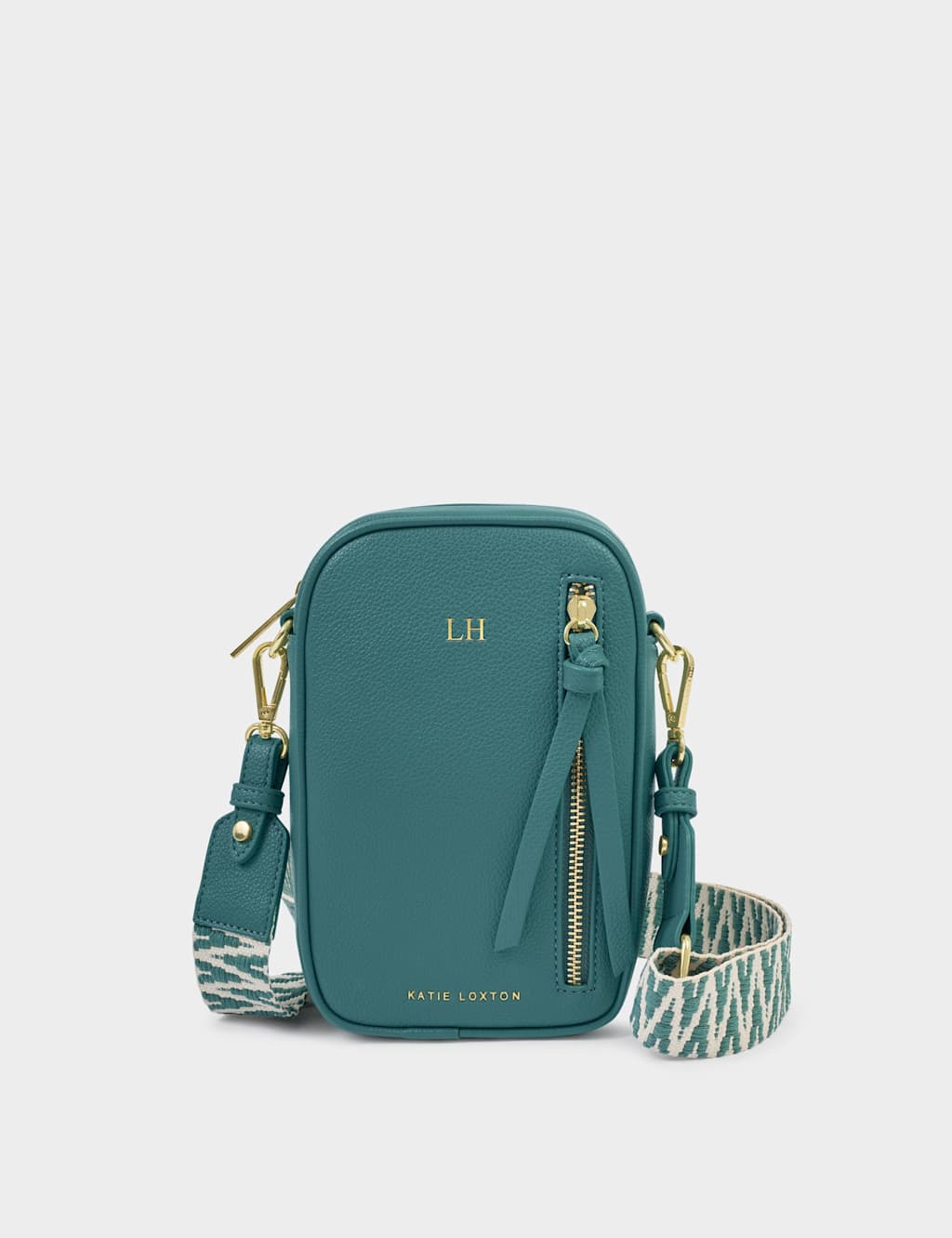 Katie Loxton Women's Personalised Faux Leather Cross Body Bag - Teal - Available at M&S