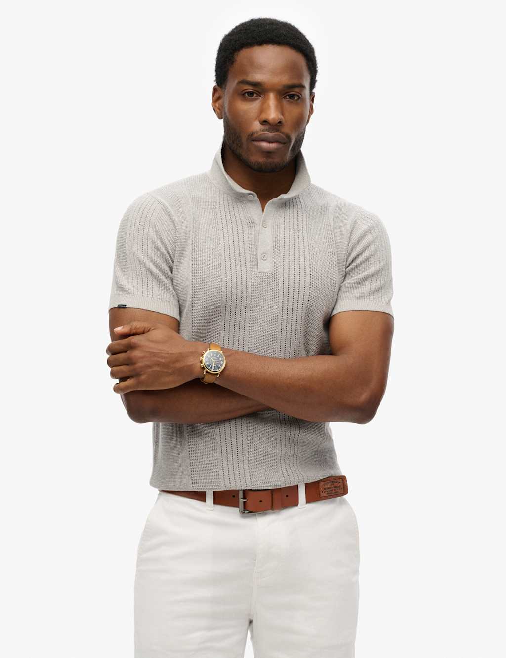 Slim Fit Cotton Rich Knitted Polo Shirt