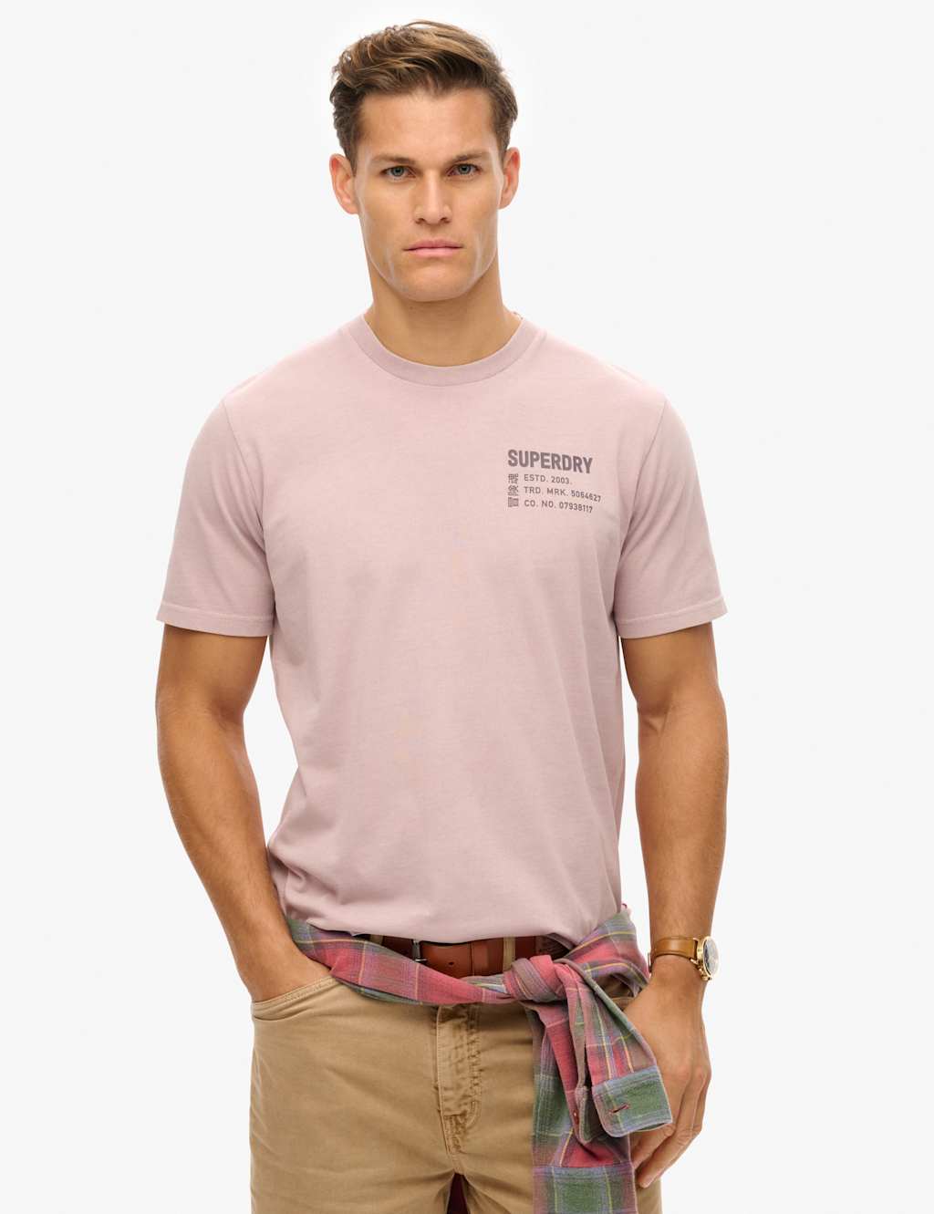 Superdry & Co Pure Cotton Crew Neck T-Shirt Light Grey