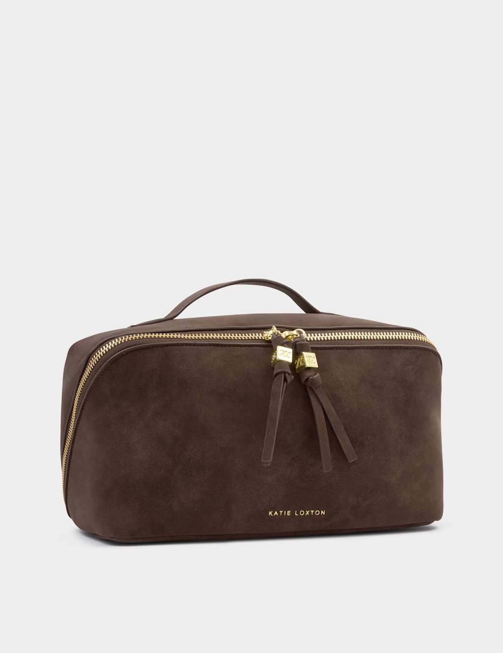 Katie Loxton Women's Personalised Large ToiLetter y Bag - Chocolate - Available at M&S