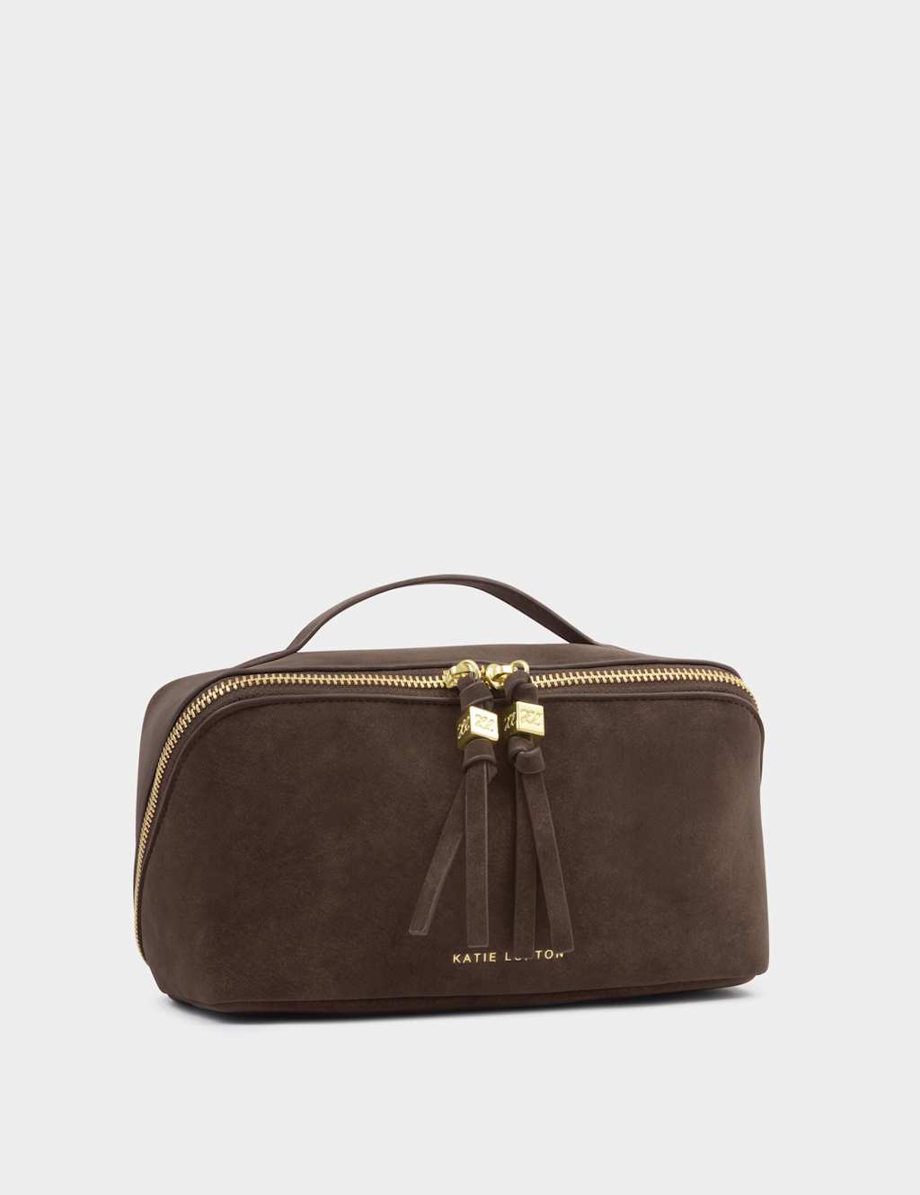 Katie Loxton Women's Personalised Medium ToiLetter y Bag - Chocolate - Available at M&S