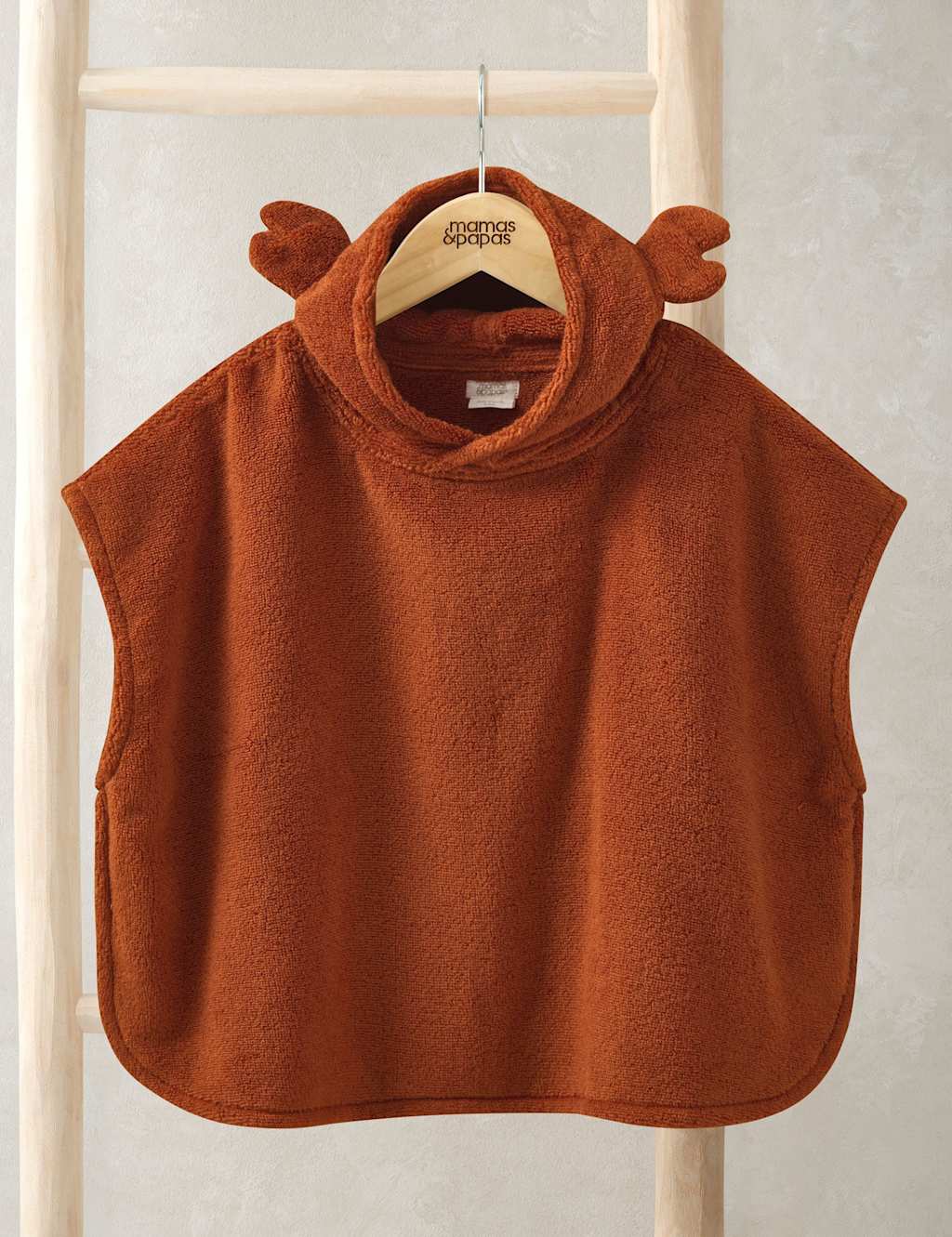 Mamas & Papas Boys Pure Cotton Towelling Crab Hooded Poncho (3 Mths-3 Yrs) - 12-18 Months - Orange - Available at M&S