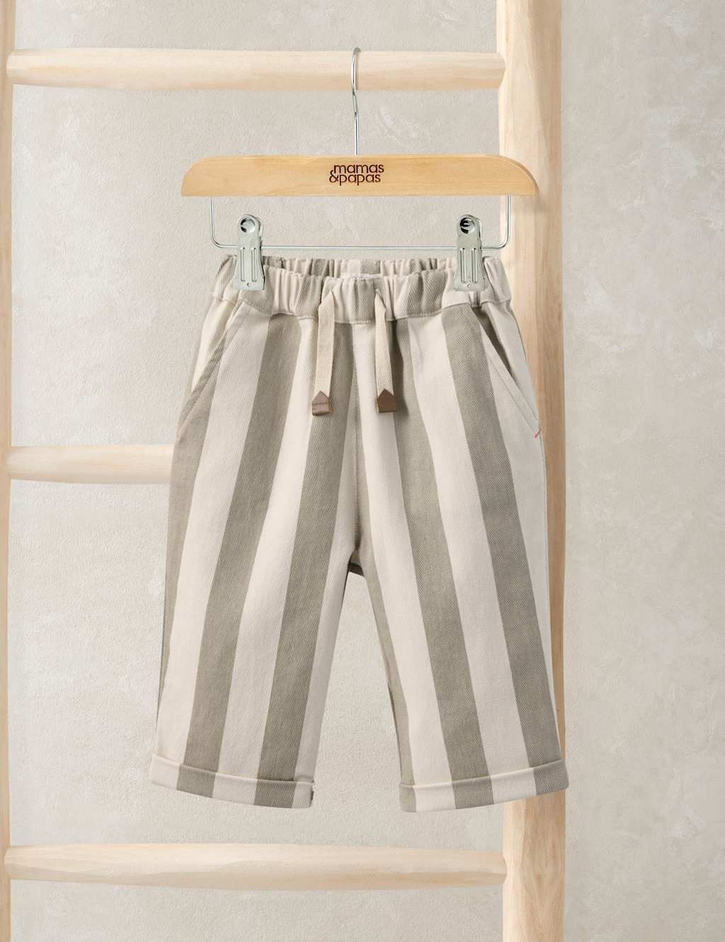 Mamas & Papas Boys Cotton Rich Striped Trousers (0-36 Mths) - 18-24 Months - Green - Available at M&S