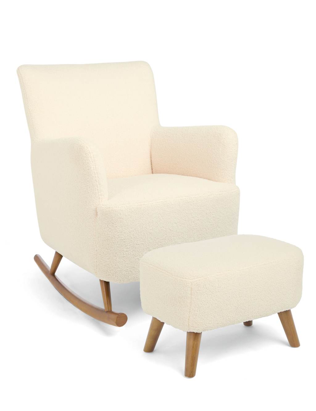 Mamas & Papas Elwood Nursing Chair and Stool - Cream Mix - Available at M&S