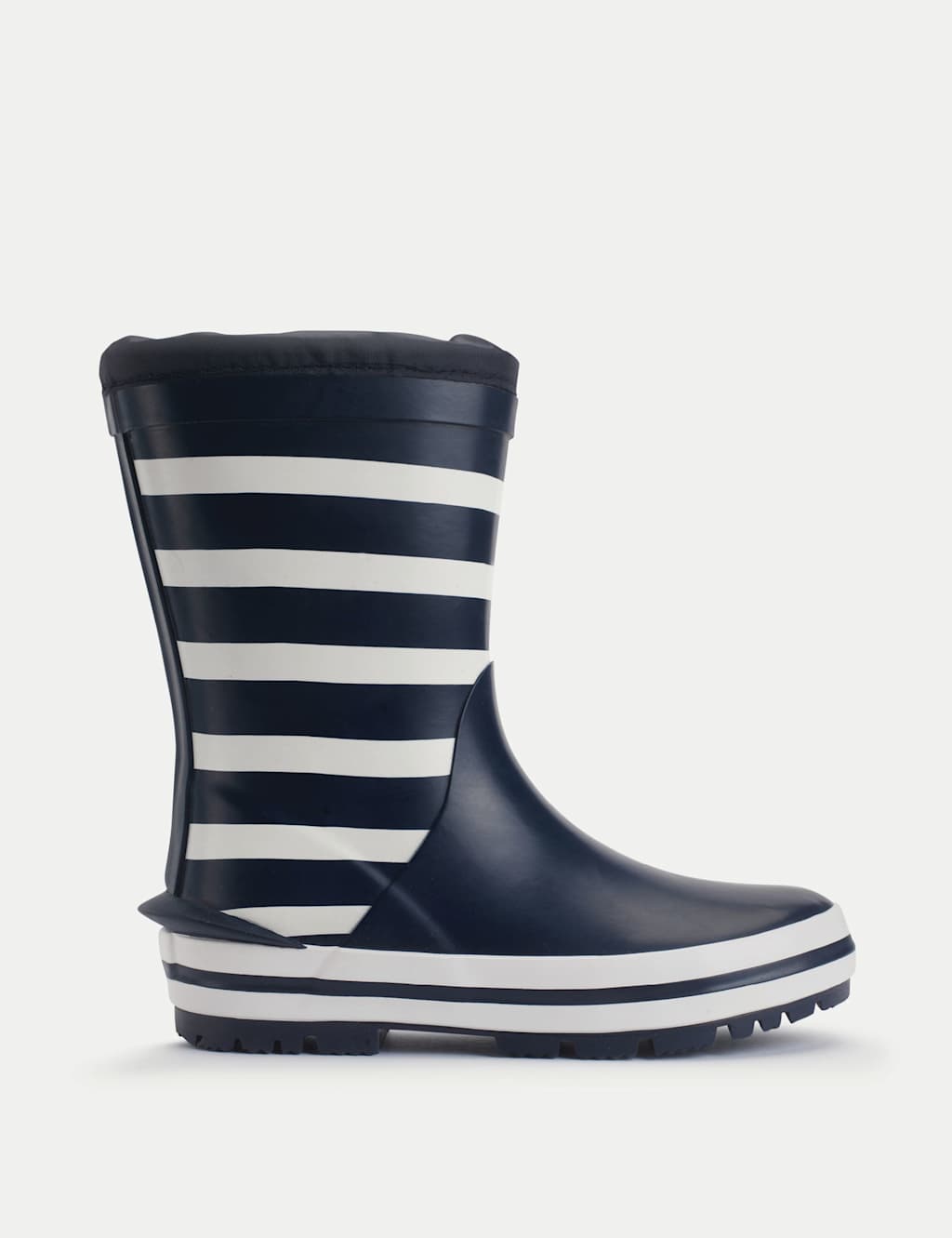 Start-Rite Boys Little Puddle Striped Wellies (4-8 Small) - 4 - Navy Mix - Available at M&S