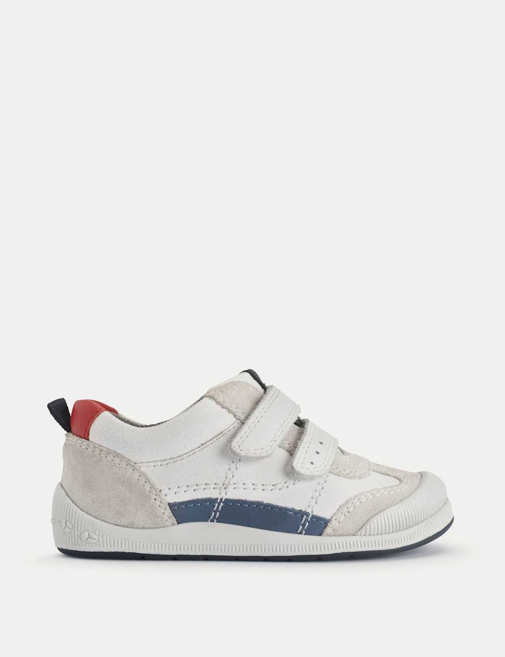 Start-Rite Boys Leather Riptape Bug Trainers (4 Small-10 ½ Small) - 6/Wide - White Mix - Available at M&S