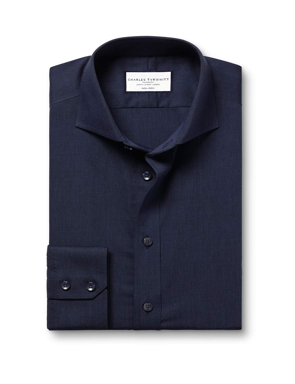 Charles Tyrwhitt Non Iron Regular Fit Pure Cotton Shirt Blue