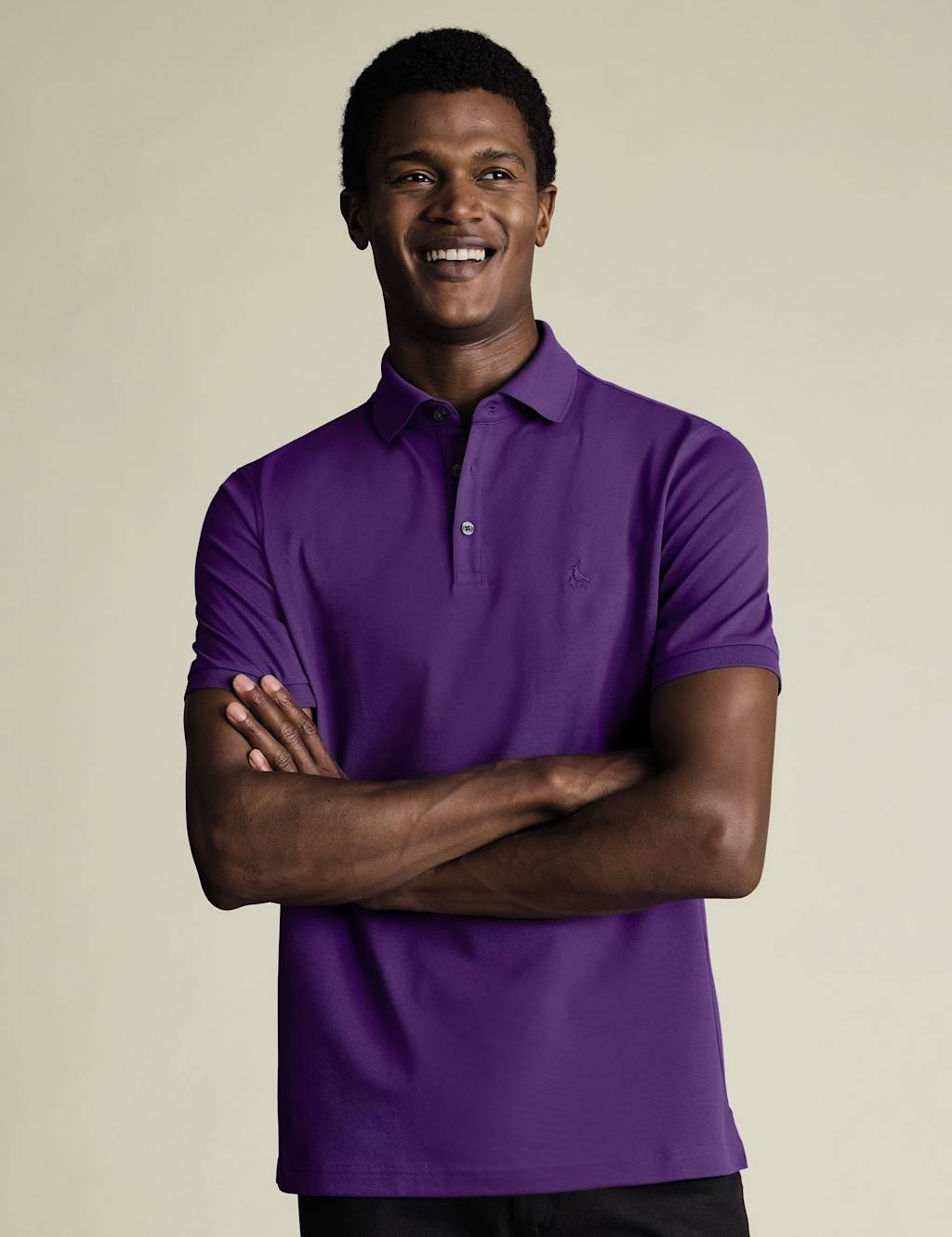 Charles Tyrwhitt Cotton Rich Pique Polo Shirt Purple