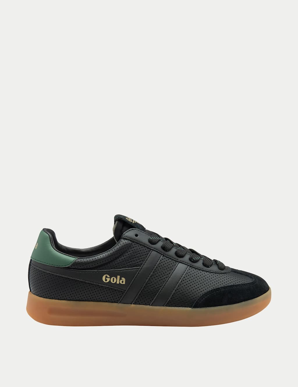 Gola Men's Cyclone Leather '76 Trainers Black Mix