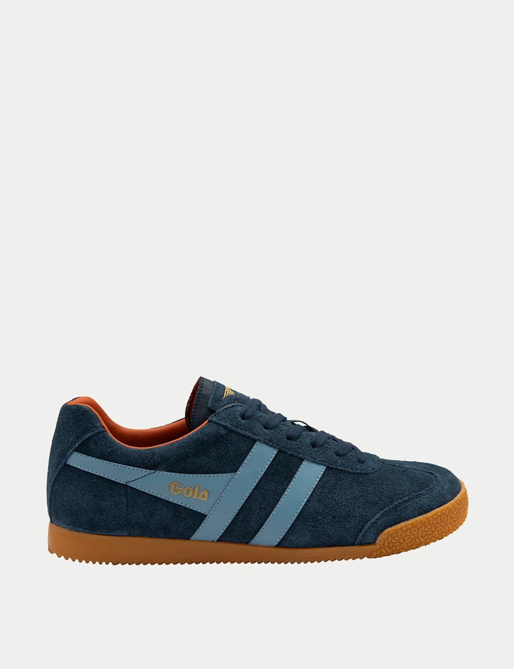 Gola Men's Harrier Suede Stripe Trainers - 7 - Navy Mix - Available at M&S