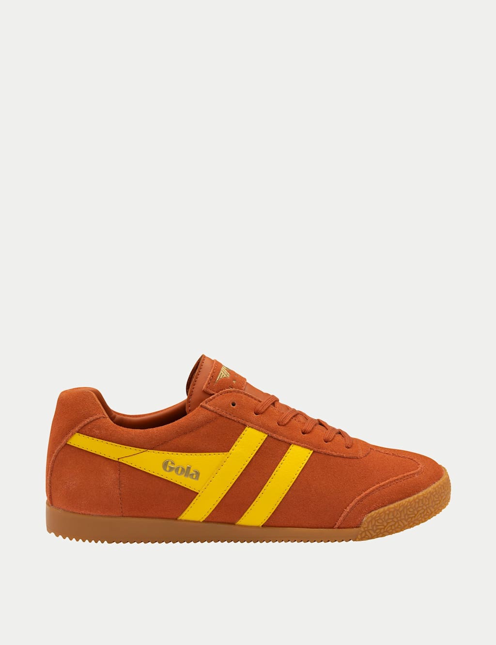 Gola Men's Harrier Suede Stripe Trainers - 10 - Orange Mix - Available at M&S