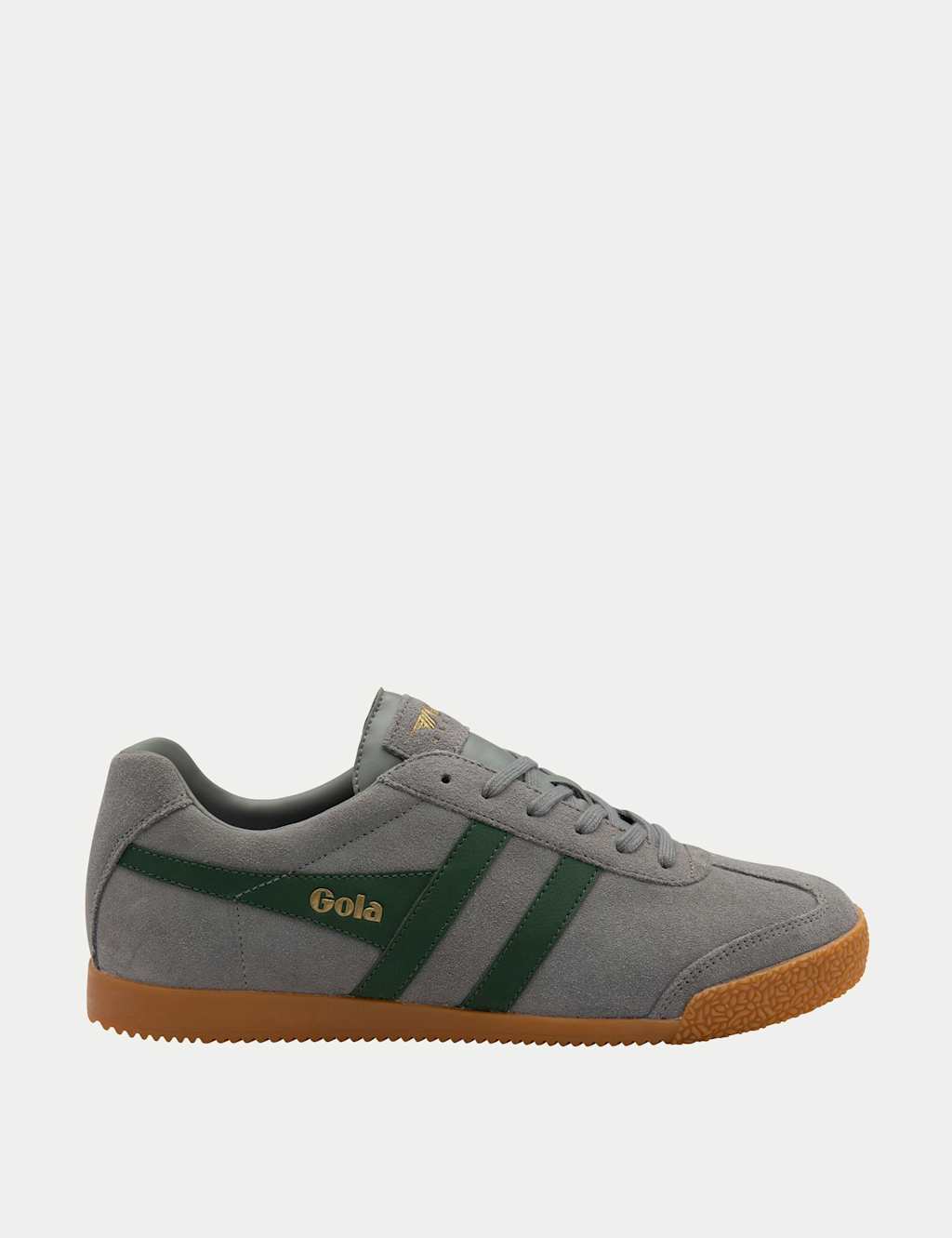 Gola Men's Harrier Suede Stripe Trainers Grey Mix