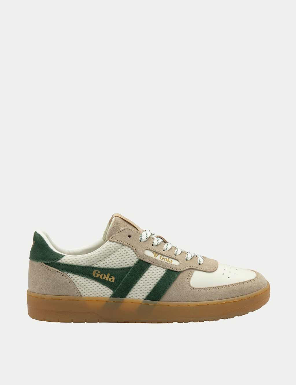 Gola Men's Hawk '83 Suede Stripe Trainers White Mix