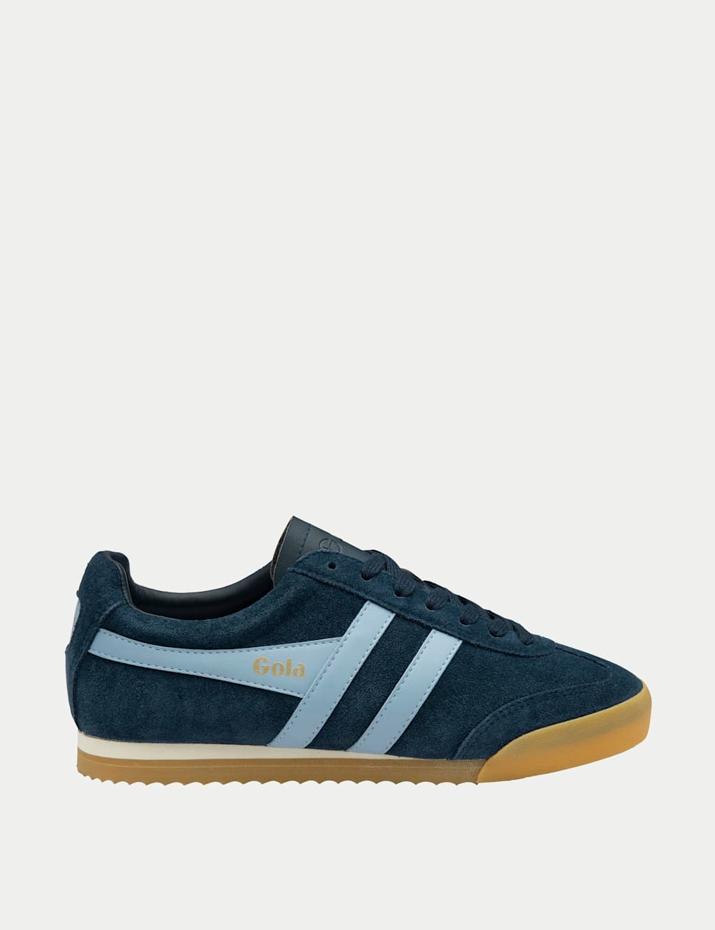 Gola Apollo Suede Lace Up Trainers Blue Mix