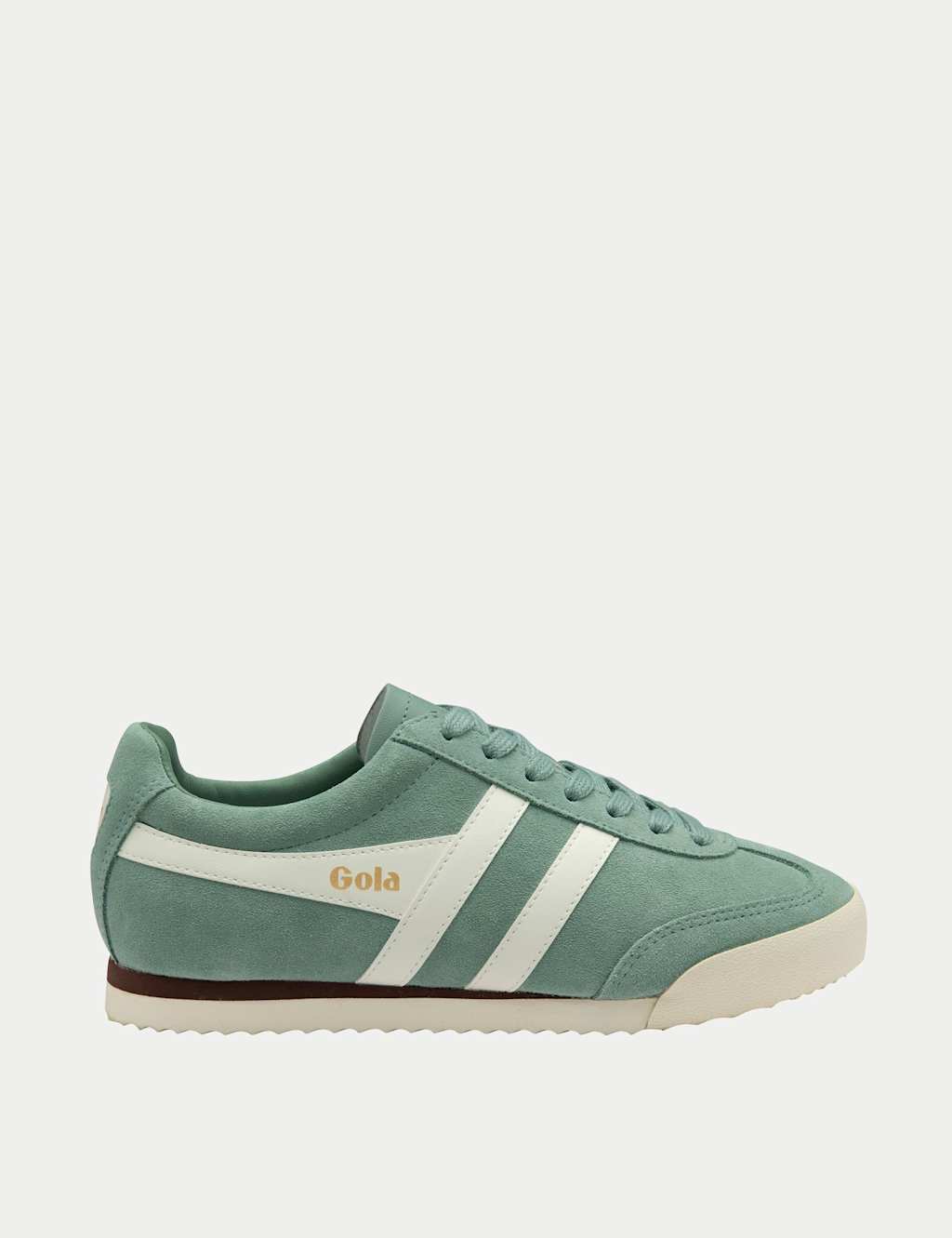 Gola Women's Apollo Suede Lace Up Trainers - 6 - Green Mix - Available at M&S