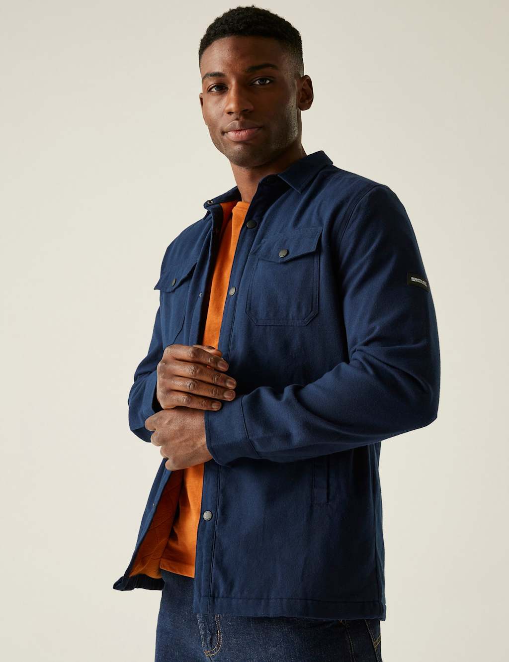 Regatta Spennith Pure Cotton Shacket Navy Mix