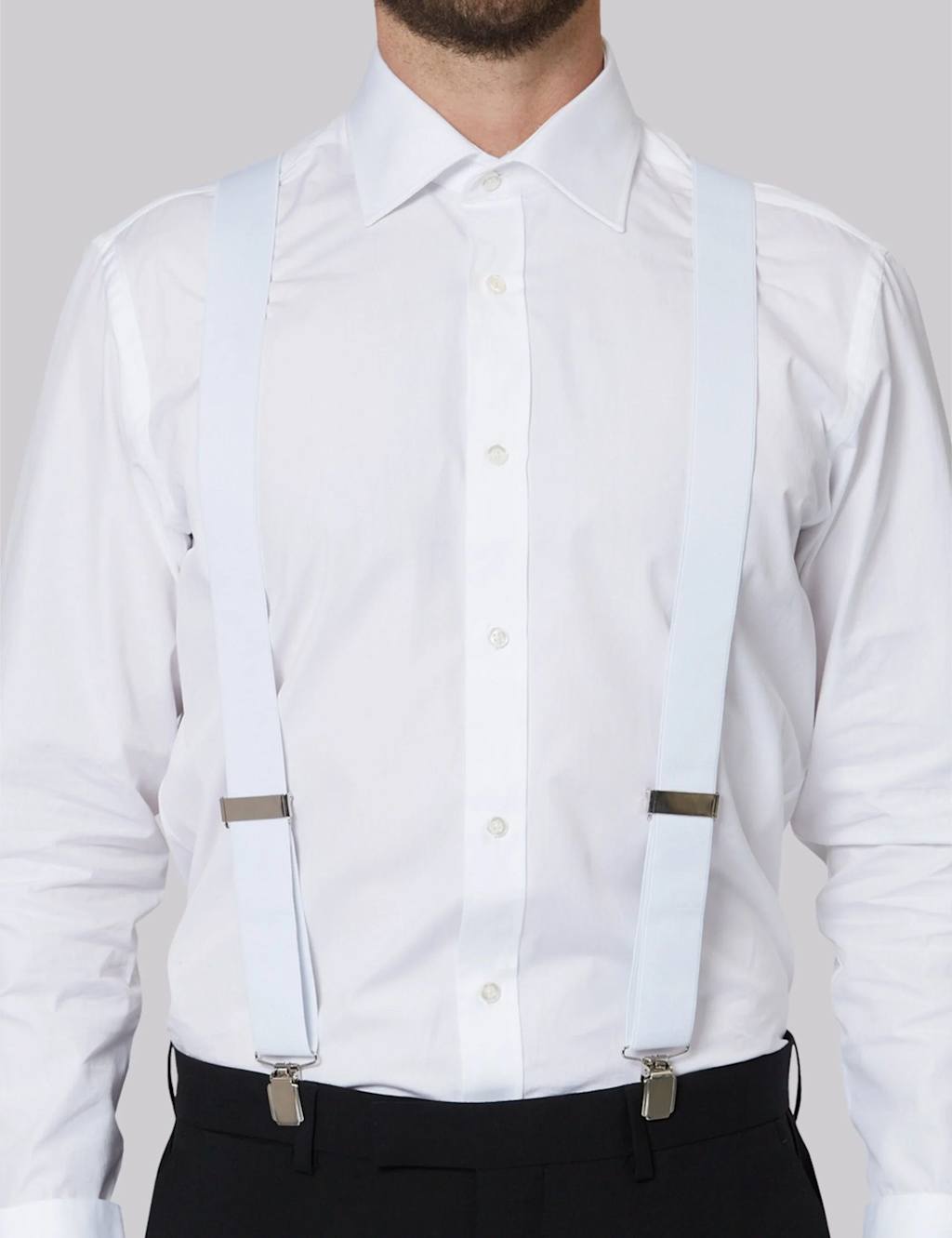 Moss Men's Braces - White - Available at M&S