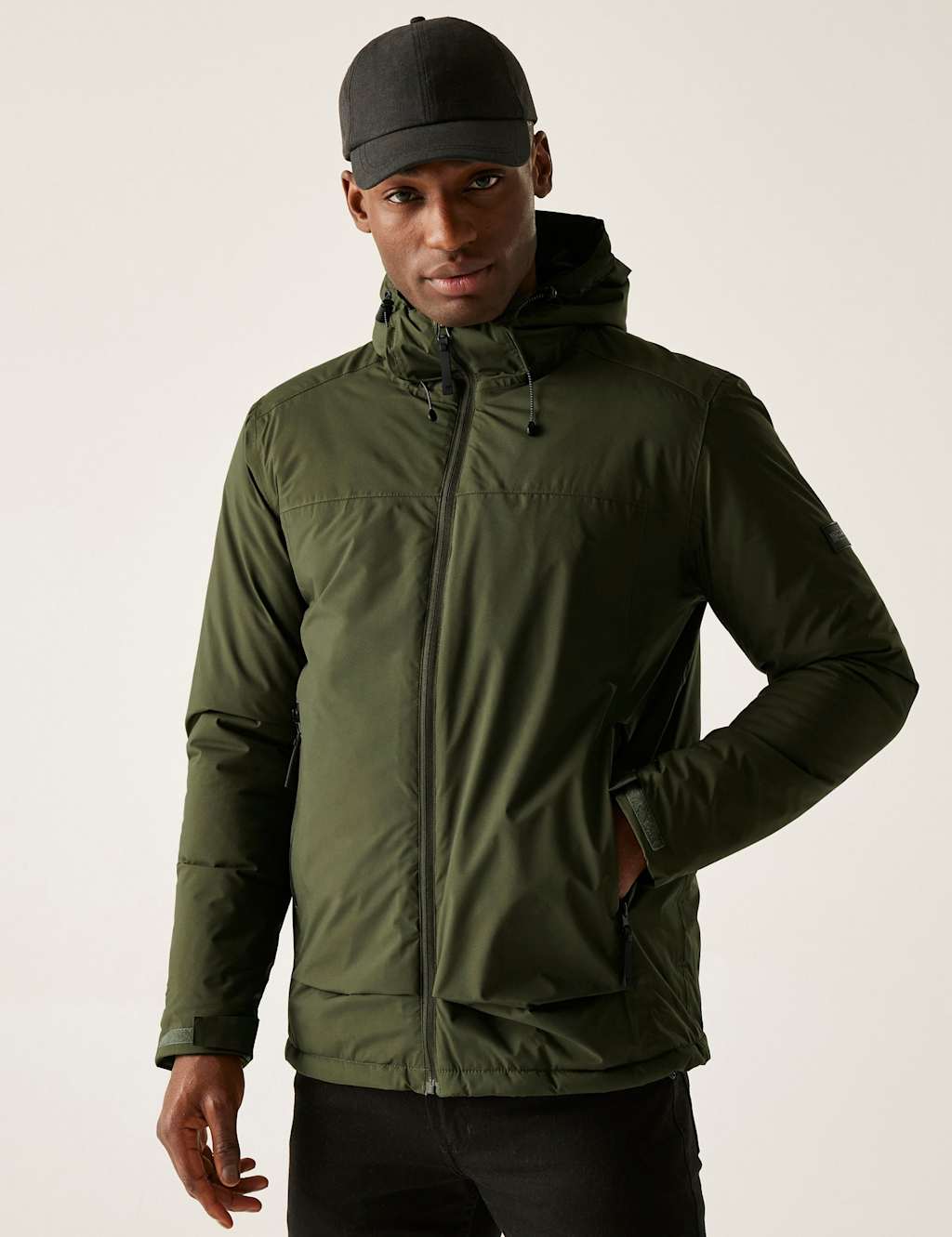 Regatta Winsar Waterproof Padded Hooded Jacket Dark Khaki