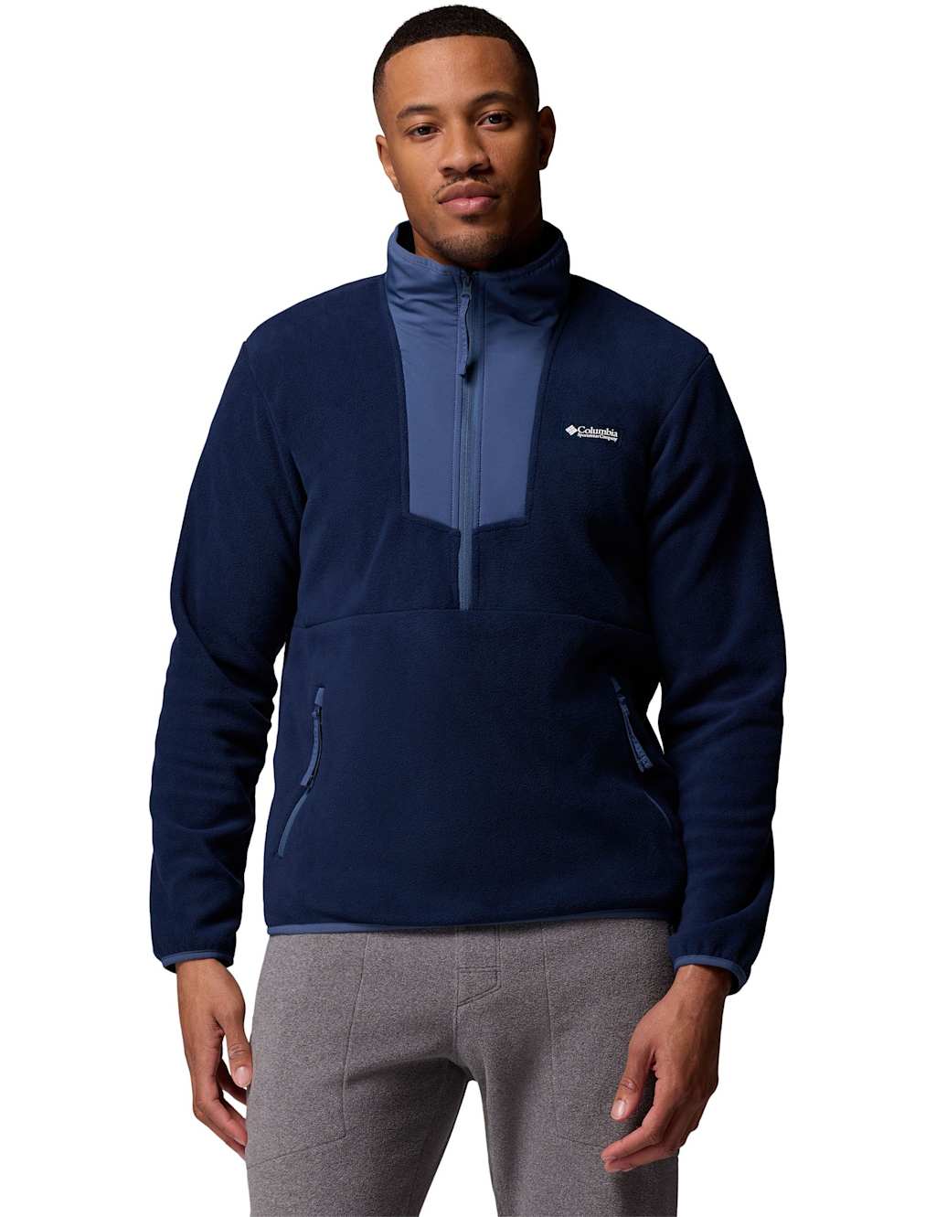 Columbia Sequoia Grove Funnel Neck Half Zip Fleece Navy Mix