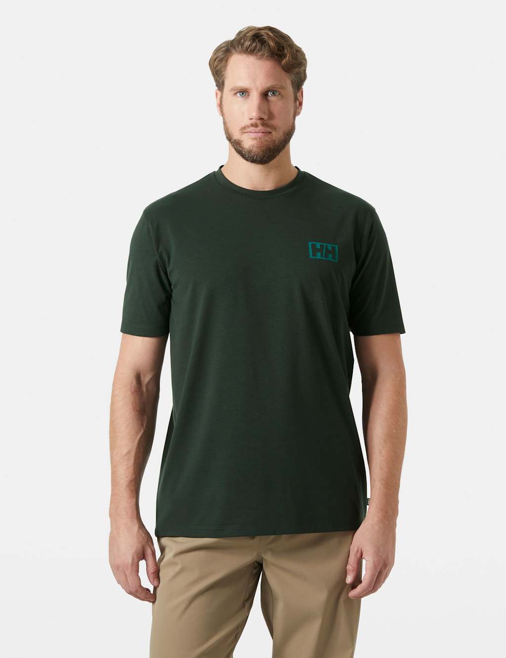 Helly Hansen Skog Graphic Jersey Crew Neck T-Shirt Dark Green