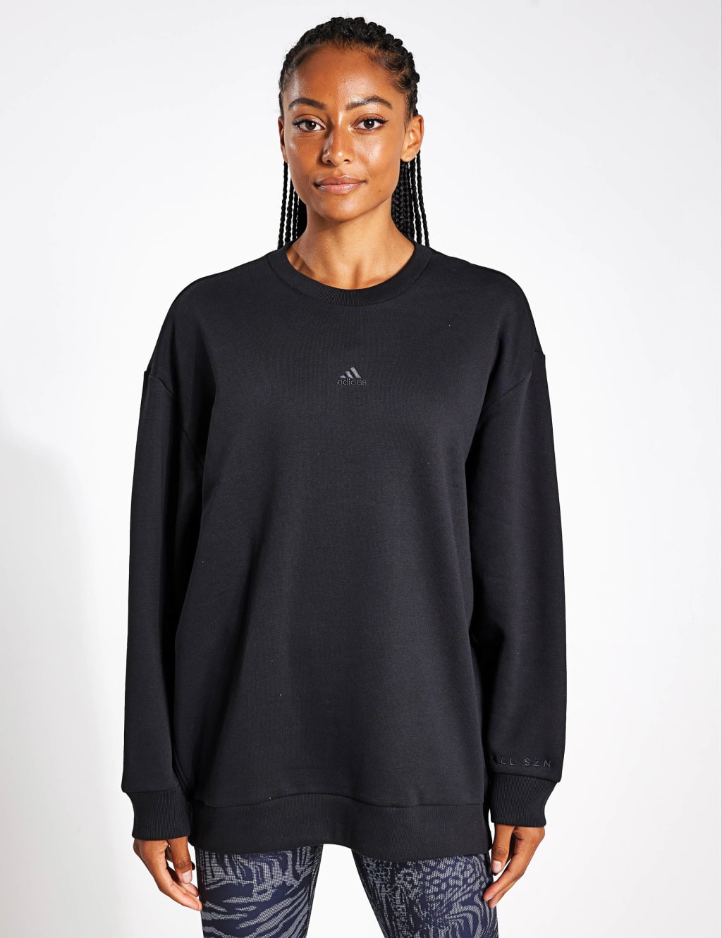 Adidas female ALL SZN Cotton Rich Sweatshirt - XS - Black, Black