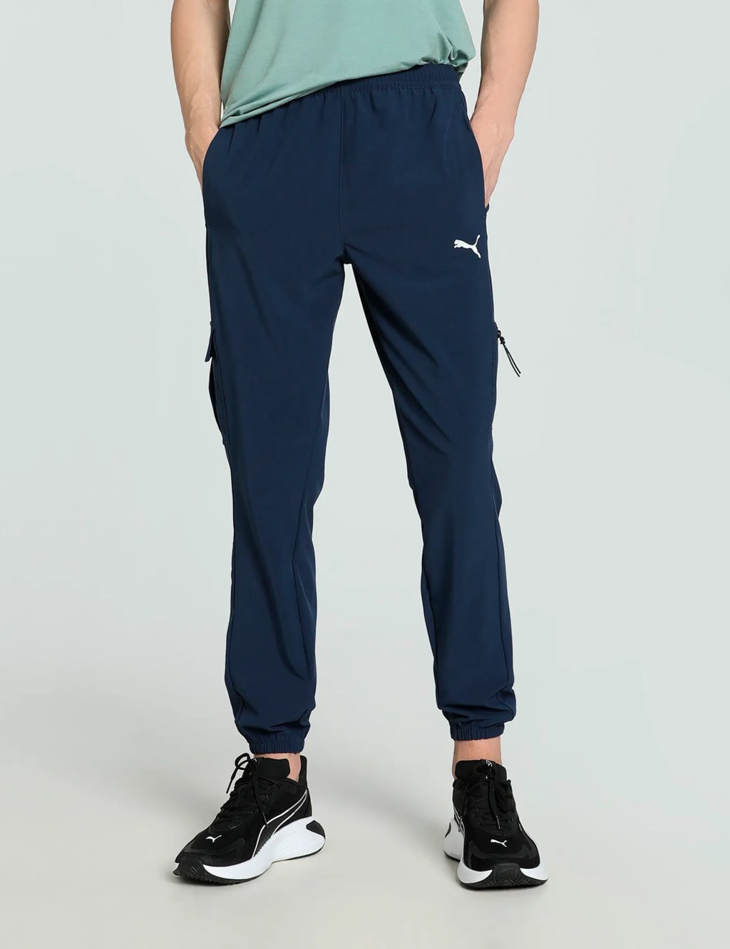 Flex Trend Elasticated Waist Woven Joggers