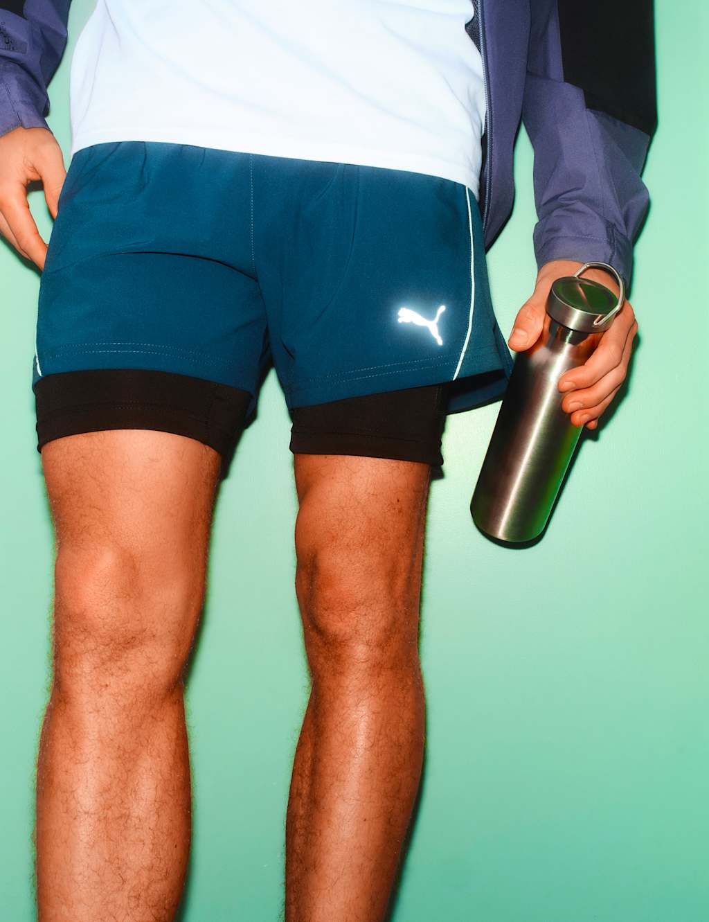 Puma Men's Run Velocity 2-in-1 Shorts - S - Green