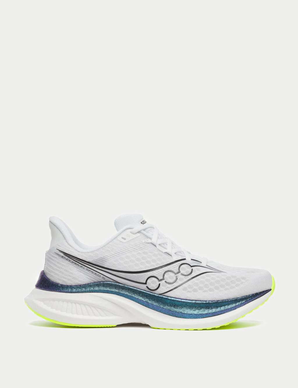 Saucony Men's Endorphin Speed 5 Running Trainers - 9 - White Mix