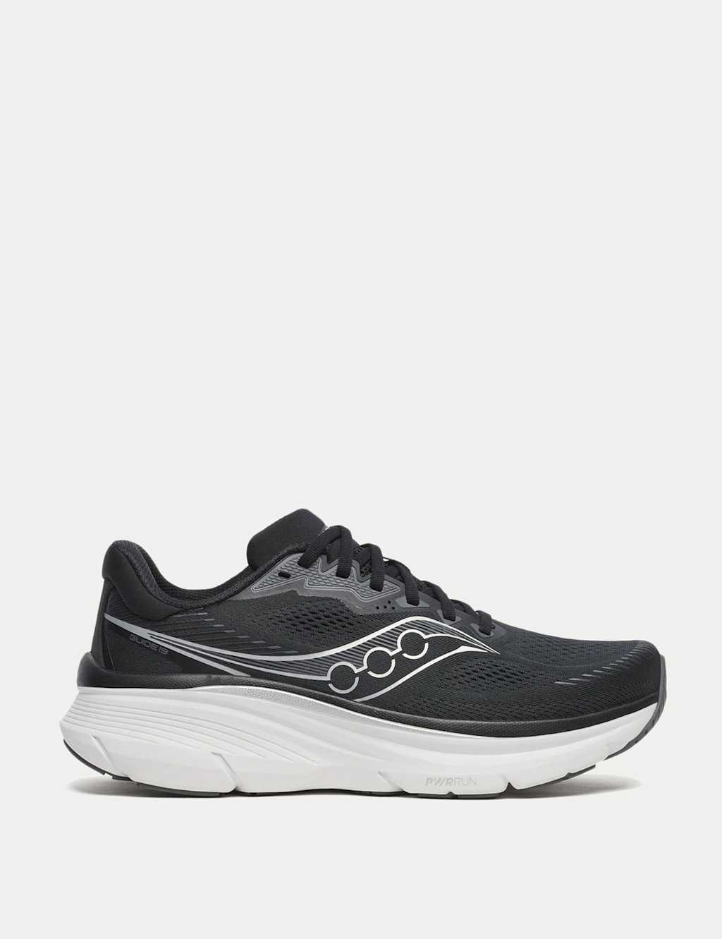 Saucony Men's Guide 19 Running Trainers - 9 - Black Mix